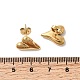Серьги-гвоздики в форме сердца из нержавеющей стали 304 EJEW-F398-01G-3