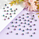 UNICRAFTALE sbout 100pcs Rainbow Rondelle Beads 2.5mm 304 Stainless Steel Spacer Beads Metal Hypoallergenic Stopper Beads for Necklace Bracelet Earring Making STAS-UN0040-20B-5