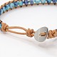 Bracelets perlés à la mode en turquoise synthétique X-BJEW-N211-09-3