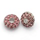 Silver Color Plated Alloy Rhinestone Beads RB-J307-27S-1