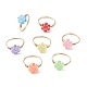 Акриловые кольца с медной проволокой RJEW-JR00958-01-2
