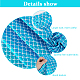 Tessuti in poliestere con motivo a squame di pesce&nbsp;DIY-WH0304-508C-2