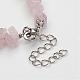 Chakra Alloy Gemstone Pendant Necklaces NJEW-JN01836-02-4