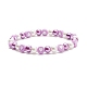 Bracelet extensible en perles de verre et cœur en acrylique pour femme BJEW-JB08393-4