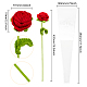 FINGERINSPIRE 2pcs Handmade Knitted Rose Flower with Package Bag Artificial Knitted Flowers Crochet Rose Handmade Single Red Roses for Wife/Girlfriend/Lovers AJEW-WH0013-51-2