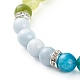 Natural Chalcedony Round Beads Bracelet BJEW-JB06925-5