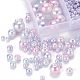 497pcs 5 cuentas de perlas de imitación de plástico abs arco iris de estilo OACR-YW0001-07F-6