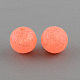Chunky Gumball Bubblegum Acrylic Glitter Powder Round Beads OACR-Q002-02-1