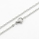 304 Stainless Steel Cable Chain Necklaces STAS-O037-91P-1
