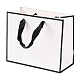 長方形の紙袋  ハンドル付き  ギフトバッグやショッピングバッグ用  ホワイト  18x22x0.6cm CARB-F007-02A-01-3