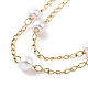 Bracelets multirangs perles rondes en plastique imitation perles BJEW-E054-03G-3