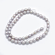 Fili di perle di perle d'acqua dolce coltivate naturali PEAR-K003-23B-01-2