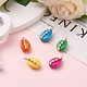 Spray Painted Natural Cowrie Shell Pendants PALLOY-JF00525-4