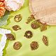 SUNNYCLUE 1 Box 74Pcs DIY 10 Pairs Wood Leaf Charms Bohemian Wooden Charm Earrings Making Starter Kit Double Sided Hollow Leaves Charms Summer Ocean Wave Boho Charm for Jewellery Making Kits Women DIY-SC0021-41-4