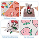 Kissitty 50pcs 10 estilos algodón y lino bolsas de regalo de navidad ABAG-KS0001-05-5