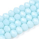 Opaque Solid Color Glass Beads Strands EGLA-A034-P4mm-D06-1