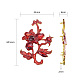 Chinese Style Alloy Enamel Chandelier Components Links X-ENAM-E329-67B-G-1