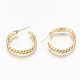 Brass Half Hoop Earrings KK-R117-054G-NF-2