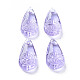 Perlas de murano con baches hechas a mano transparentes LAMP-T017-13A-1