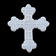 宗教十字形ディスプレイ装飾 diy シリコンモールド  レジン型  UVレジン用  エポキシ樹脂工芸品作り  ホワイト  151x127.5x14mm DIY-K071-01A-5