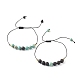 Natürliches imperiales Jaspis (gefärbt) geflochtene Perlenarmbänder-Set für Mädchen und Frauen BJEW-JB06866-05-1