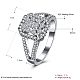 Trendy Rectangle 925 Sterling Silver Cubic Zirconia Finger Rings RJEW-BB16653-8-3