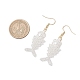 Серьги-подвески из стеклянных бусин в форме рыбьей кости EJEW-MZ00439-02-3