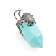 Synthetic Turquoise Pointed Big Pendants G-I275-01G-2