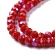 Electroplate Opaque Solid Color Glass Beads Strands EGLA-A034-P1mm-L04-3
