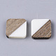 Resin & Walnut Wood Cabochons RESI-S358-A-90G-2