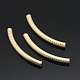 Yellow Gold Filled Curved Tube Beads KK-G150-1-2