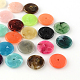 Flat Round Imitation Gemstone Acrylic Beads OACR-R040-M-1