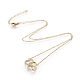 Brass Pendant Necklaces NJEW-I230-07-2