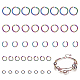 Chgcraft 250 шт. 5 размера открытые кольца для прыжков цвета радуги соединительные кольца из нержавеющей стали ювелирные соединители для изготовления ювелирных изделий своими руками STAS-CA0001-65-1