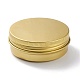 （見切り販売の境界線が破損している）丸いアルミ缶  アルミジャー  貯蔵容器  ゴールドカラー  7.1x2.5cm  容量：60ml（2.03fl.oz） CON-XCP0001-68G-1