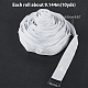 Nbeadsポリエステルリボン  プラスチックボタン付き  ホワイト  3/4インチ（18mm）  約10.00ヤード（9.14m）/セット OCOR-NB0002-53B-6