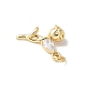 Латунные микропаве прозрачные подвески с фианитом KK-Q031-02G-2