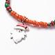 Glass Seed Beads Charm Bracelets BJEW-JB03691-04-2
