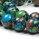 Chapelets de perles en turquoise synthétique TURQ-G832-03-14mm-3