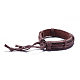 Bracelets de cordon en cuir à la mode unisexe BJEW-BB15515-A-6