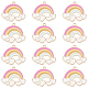 Sunnyclue 1 boîte de 30 breloques arc-en-ciel en émail nuage arc-en-ciel pour la fabrication de bijoux ENAM-SC0002-85-1