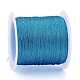 ポリエステル編組メタリック糸  DIYの編みこみのブレスレット作りと刺繡のために  ドジャーブルー  0.4mm  6プライ  約54.68ヤード（50m）/ロール OCOR-I007-B-27-2