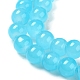 Backen gemalt Nachahmung Jade Glas runden Perle Stränge DGLA-Q021-8mm-06-3