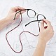 Искусственная кожа противоскольжения плетеный круглый шнур очки очки шнур AJEW-TA0016-03-6
