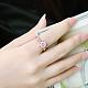 Exquisite Engagement Rings Brass Czech Rhinestone Finger Rings for Women RJEW-BB02141-7-5