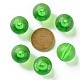 透明なアクリルビーズ  ラウンド  芝生の緑  16x15mm  穴：2.8mm  約220個/500g MACR-S370-A16mm-734-3