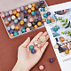 ARRICRAFT 64Pcs 8 Colors Plating Acrylic Beads KY-AR0001-17-3
