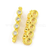 Латунные прозрачные распорные планки из кубического циркония KK-L075-009G