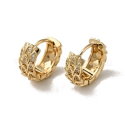 Серьги-кольца из латуни с микропаве из кубического циркония EJEW-L271-07KCG-02