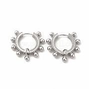 Серьги-кольца из латуни для женщин EJEW-H091-15P